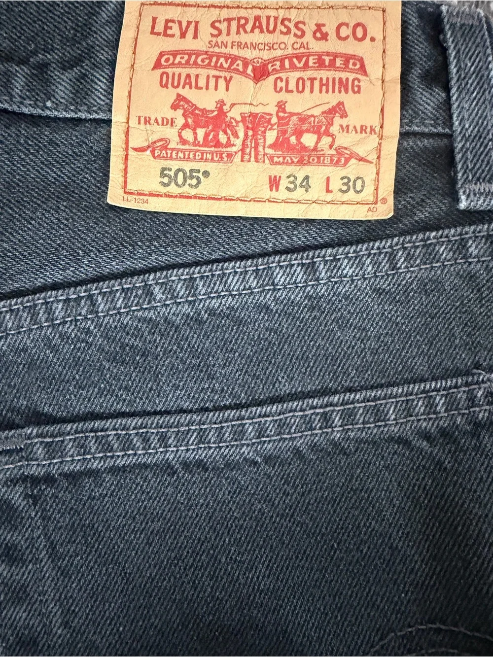 Levi's Men's Black Straight Jeans W34 L30
